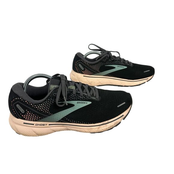 Brooks Ghost 14 Womens Running Shoes Size 11 Black & Mint - Picture 7 of 12